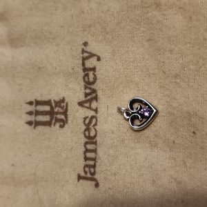 James avery heart with amethyst charm